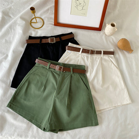 Everyday Neutrals Belted Shorts