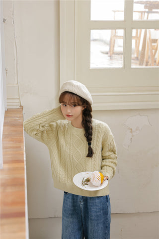 Basic Cable Knit Sweater