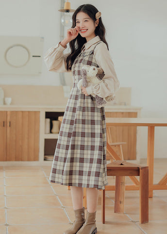 Plaid Cami Swing Dress