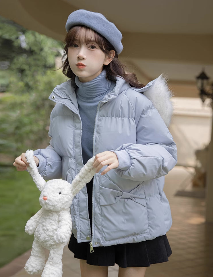 Little Bow Puffer Jacket