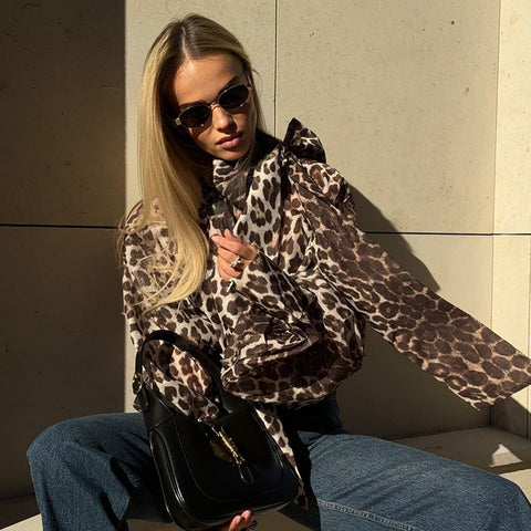 Leopard Print Long Sleeve Shirt