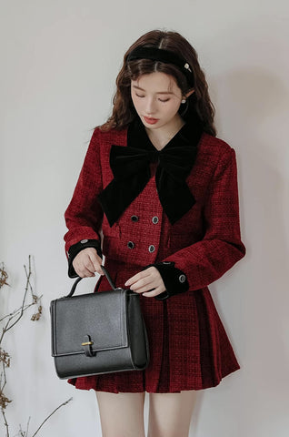 Mistletoe Velvet Tweed Set