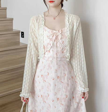 Sheer Floral Lace Cardigan