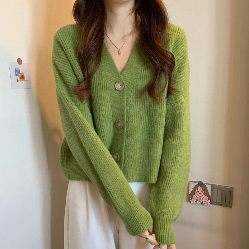 Basic Ribbed Knit Cardigan