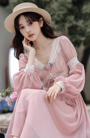 Vestido midi de hada rosa