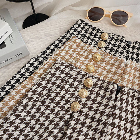 Houndstooth Tweed Shorts