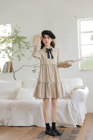 Curiosity Plaid Shirt Dress