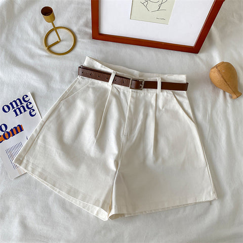 Everyday Neutrals Belted Shorts