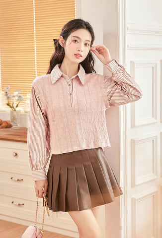 Easy Breezy Twofer Blouse Vest