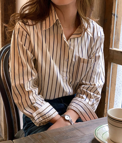 Everyday Stripe Button Up Shirt