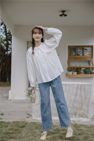 Essential Ruffle Trim Blouse