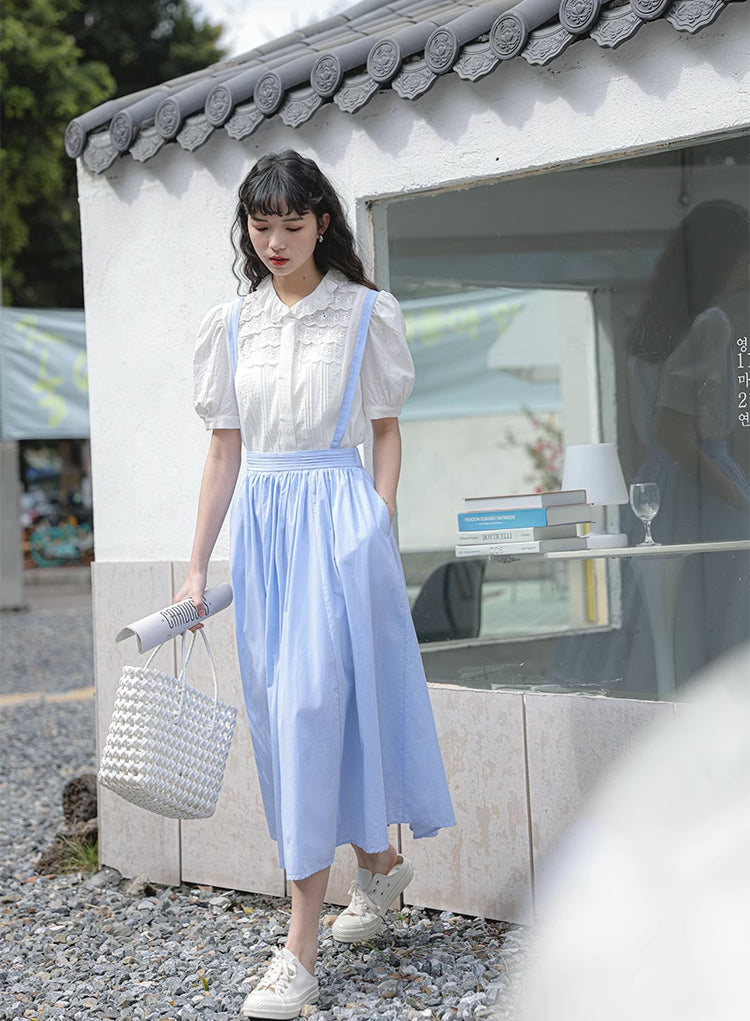 Falda midi con tirantes Alice