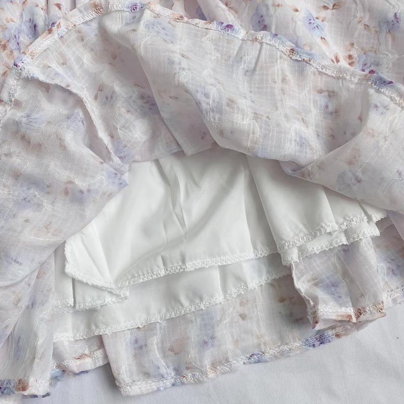Vestido mini de tirantes con rosa descolorido