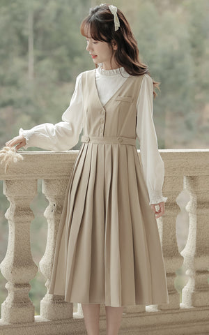 Journalist Midi Pinafore Set