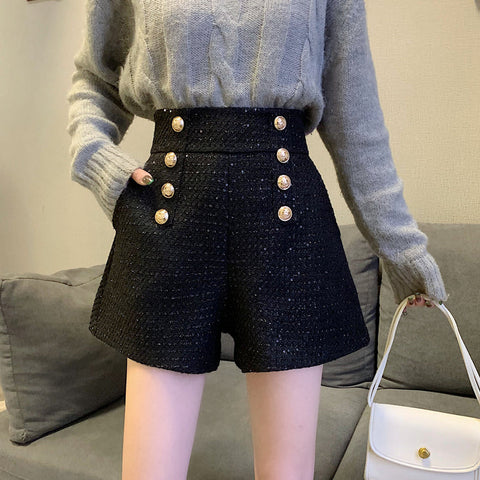 Pantalones cortos de tweed con lentejuelas a medida