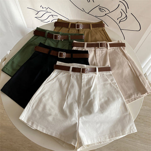 Everyday Neutrals Belted Shorts