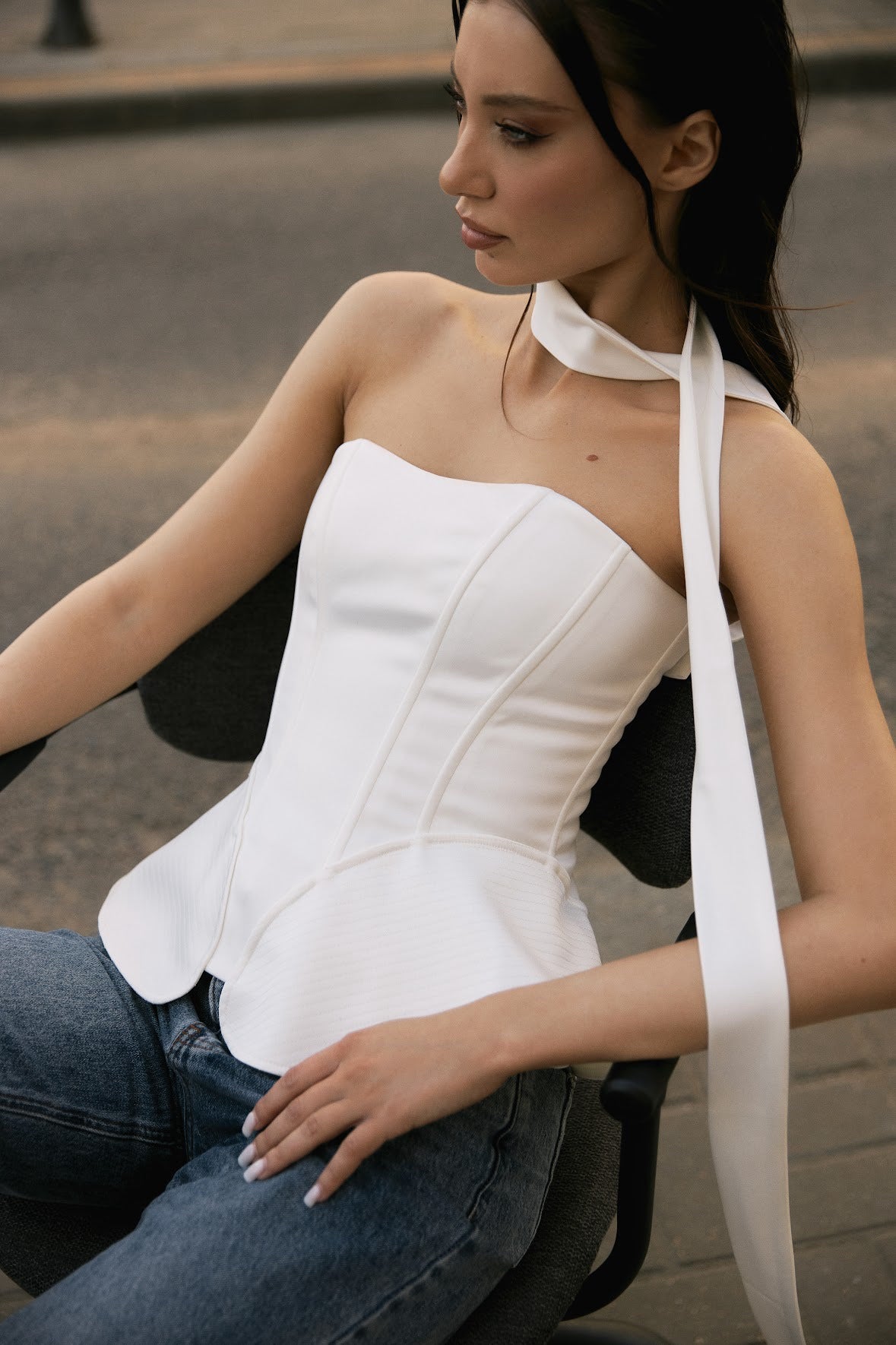Bandeau Waist Herringbone Corset
