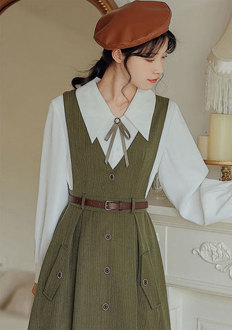 Traveller's Pinafore-Set mit Nadelstreifen
