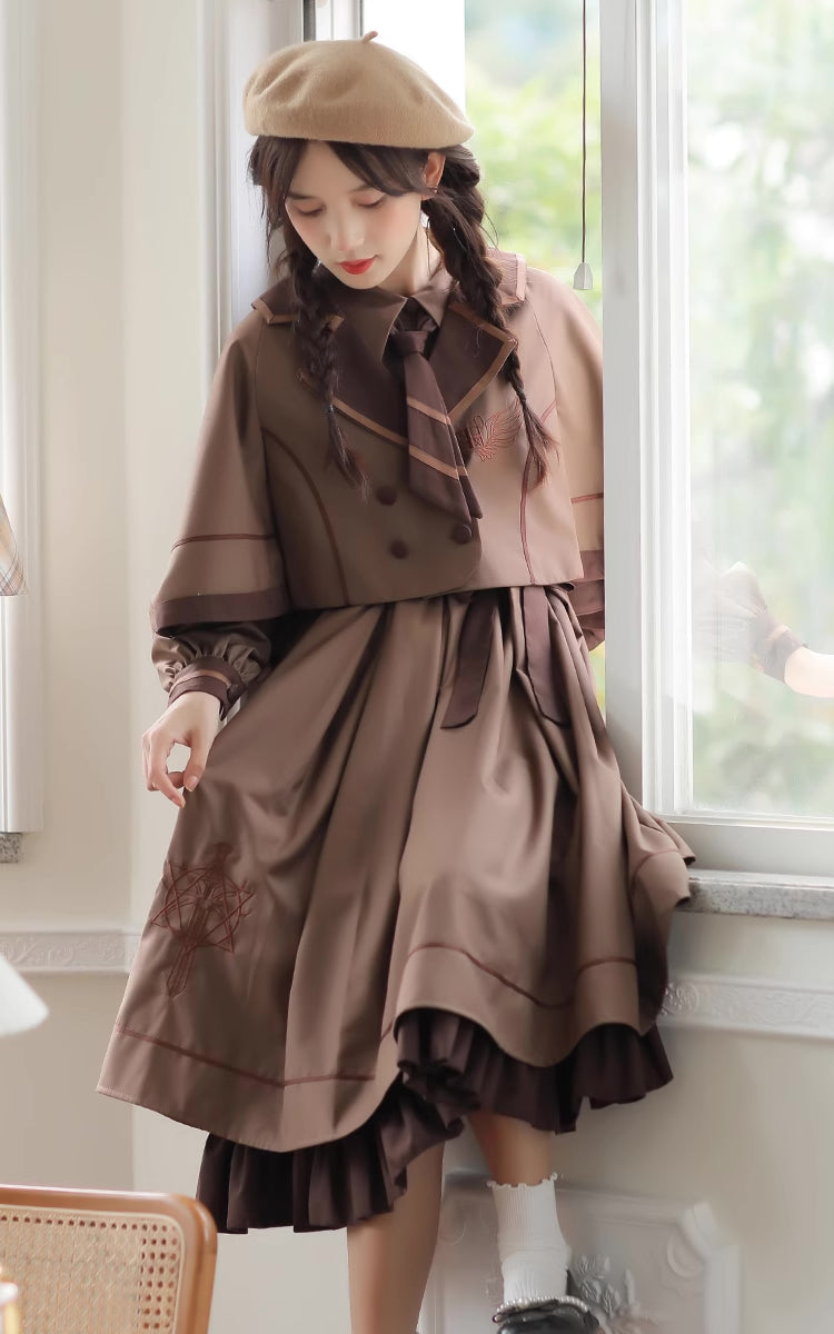 Conjunto de vestido y capa de Little Witch Academia