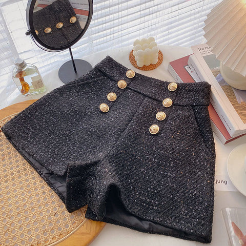 Pantalones cortos de tweed con lentejuelas a medida