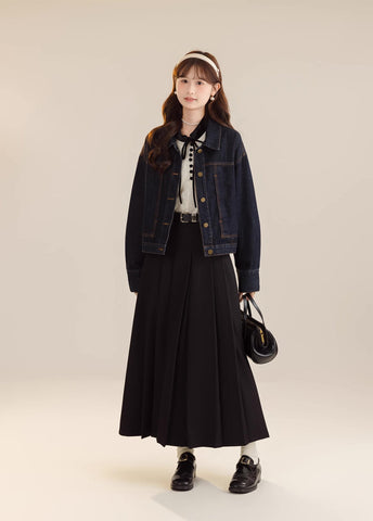 Plissierter Midi-Tennisrock