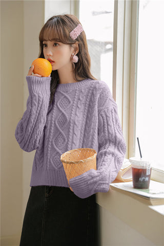 Basic Cable Knit Sweater