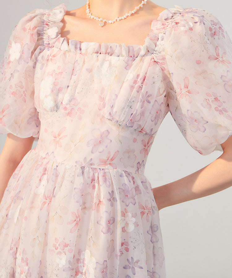 Sakura Blossom Midi Dress