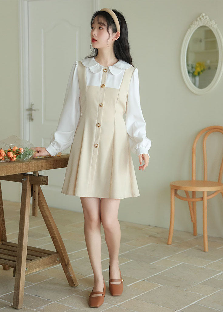 Twofer Minikleid mit Muschelkragen