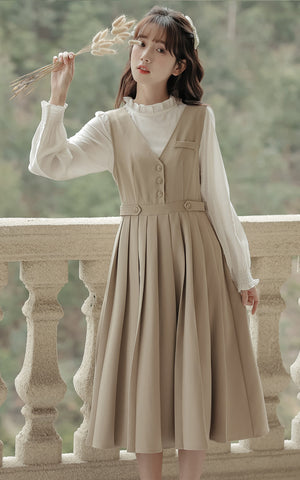 Journalist Midi Pinafore Set