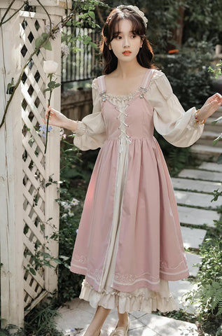 Two-Piece Corset Peasant Dress