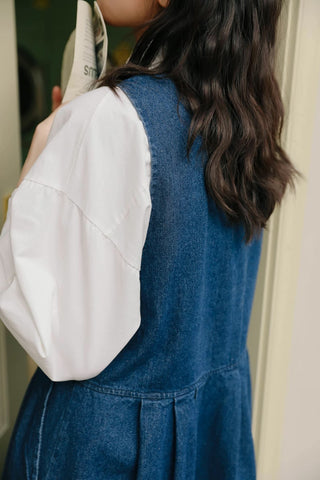 Wild Garden Button Pinafore Dress