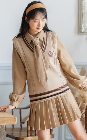 Prep School Vest & Dress Set