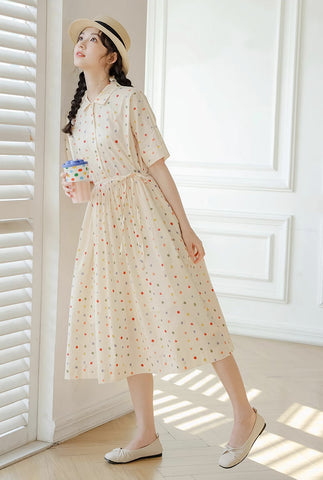 Skittles Polka Dot Shirt Dress