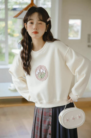 Sudadera de tulipán de crochet