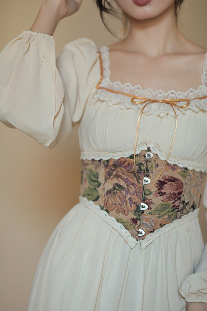 Rustic Floral Waist Corset