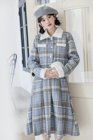 Elsa Plaid Tweed Midi Set
