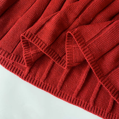 Ribbed Square Neck Mini Sweater Dress