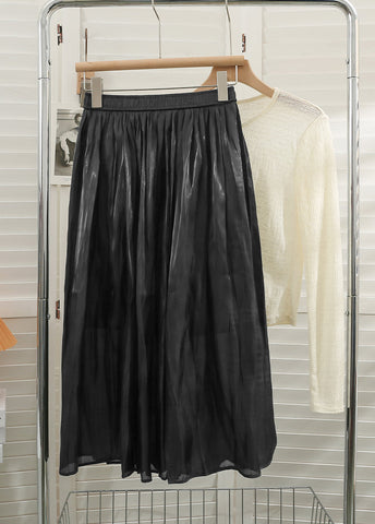 Satin Shine Midi Skirt