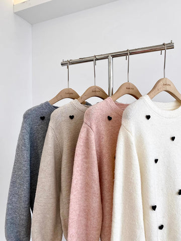 Polka Hearts Sweater