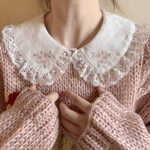 Camisa abotonada de Peter Pan con rosas