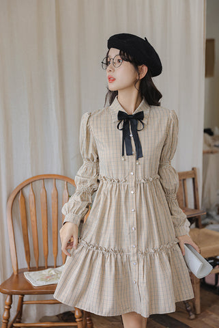 Curiosity Plaid Shirt Dress