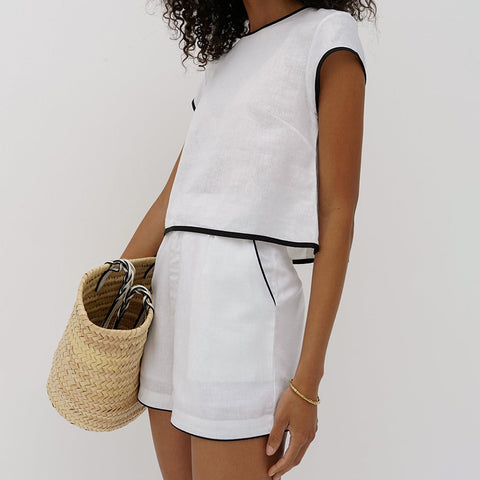 Colorblock Casual Two-Piece Suit