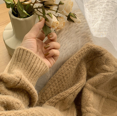 Macaron Cable Knit Sweater