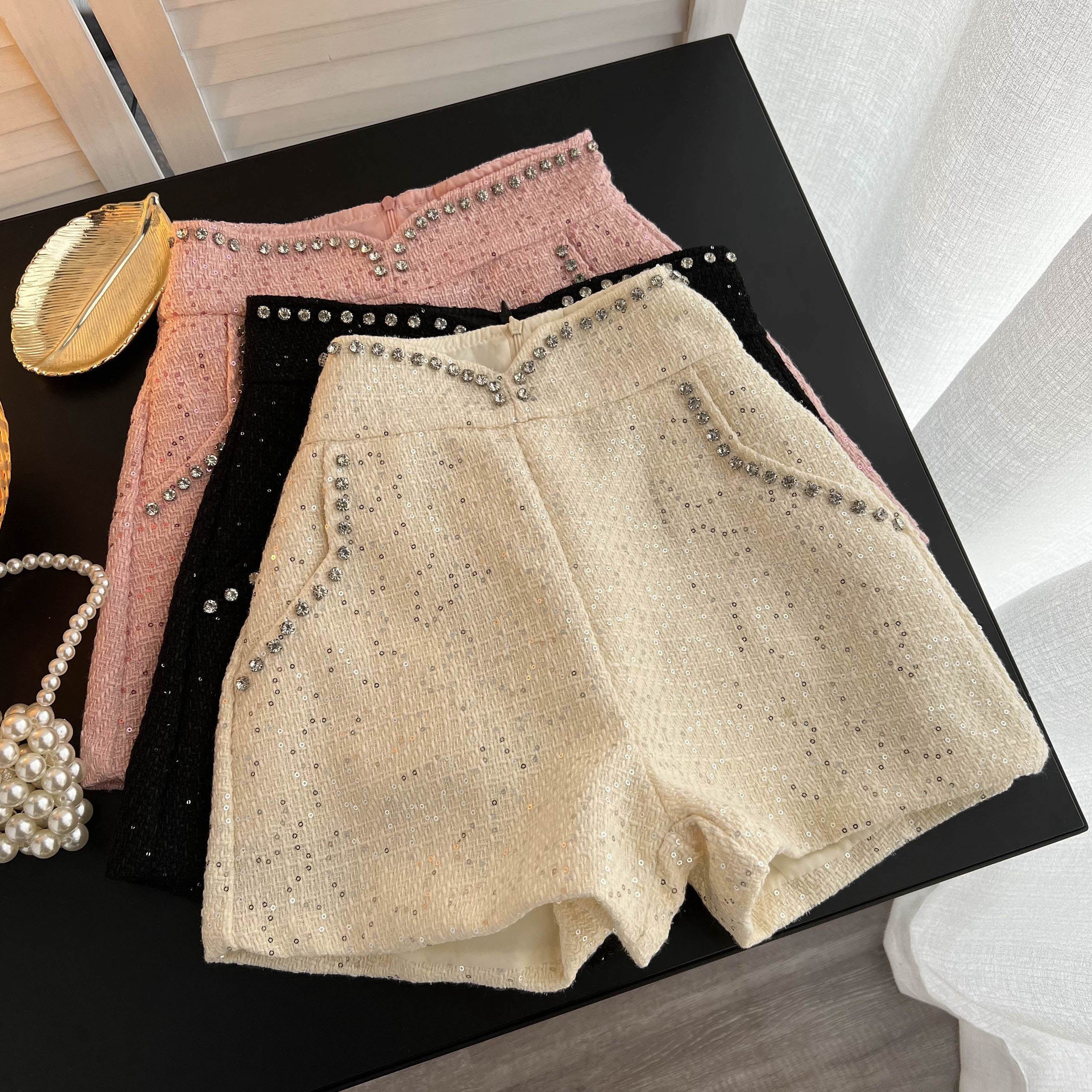 Diamante Tweed Shorts