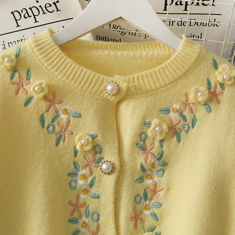 Floral Embroidered Cardigan