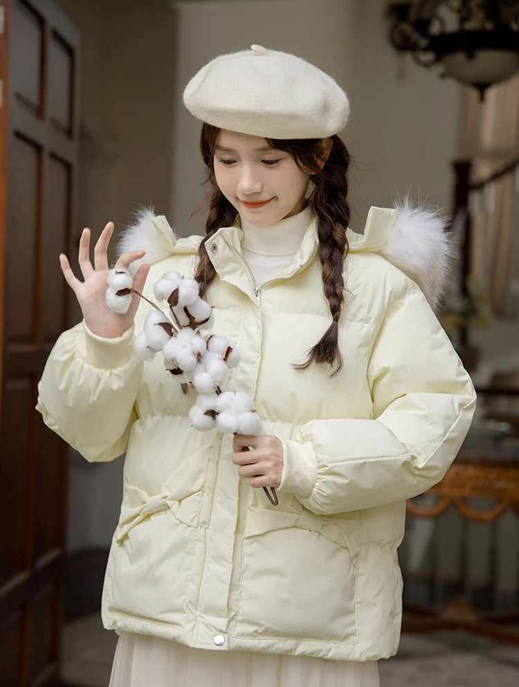 Little Bow Puffer Jacket