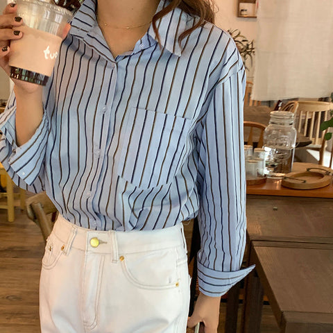 Everyday Stripe Button Up Shirt