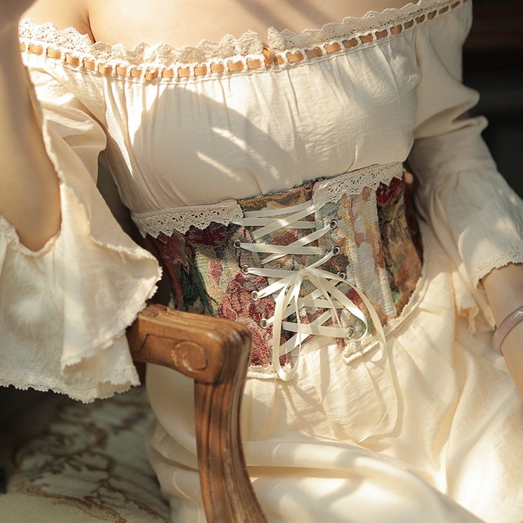 Rustic Rose Jacquard-Unterbrustkorsett