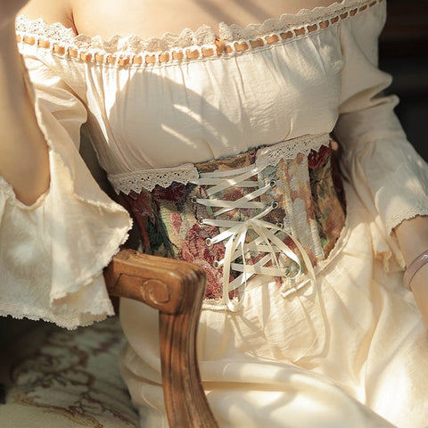 Rustic Rose Jacquard-Unterbrustkorsett