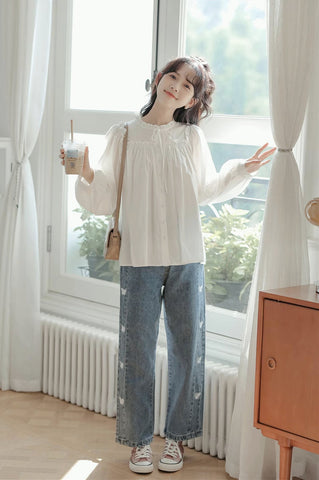 Essential Ruffle Trim Blouse